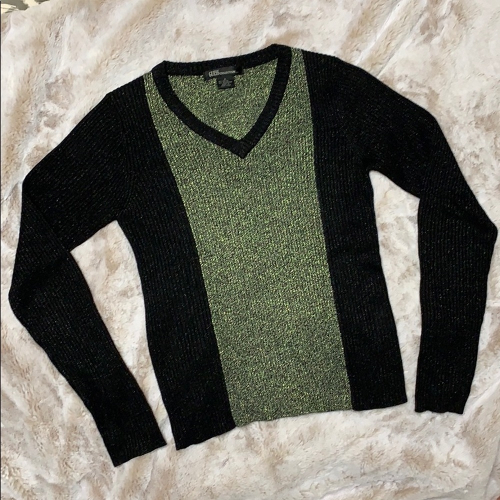 Guess metallic ribbed sweater